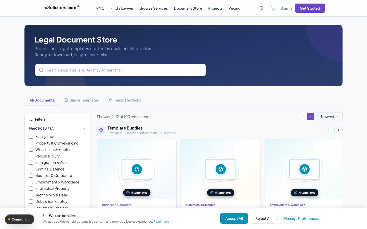 eSolicitors Template Store